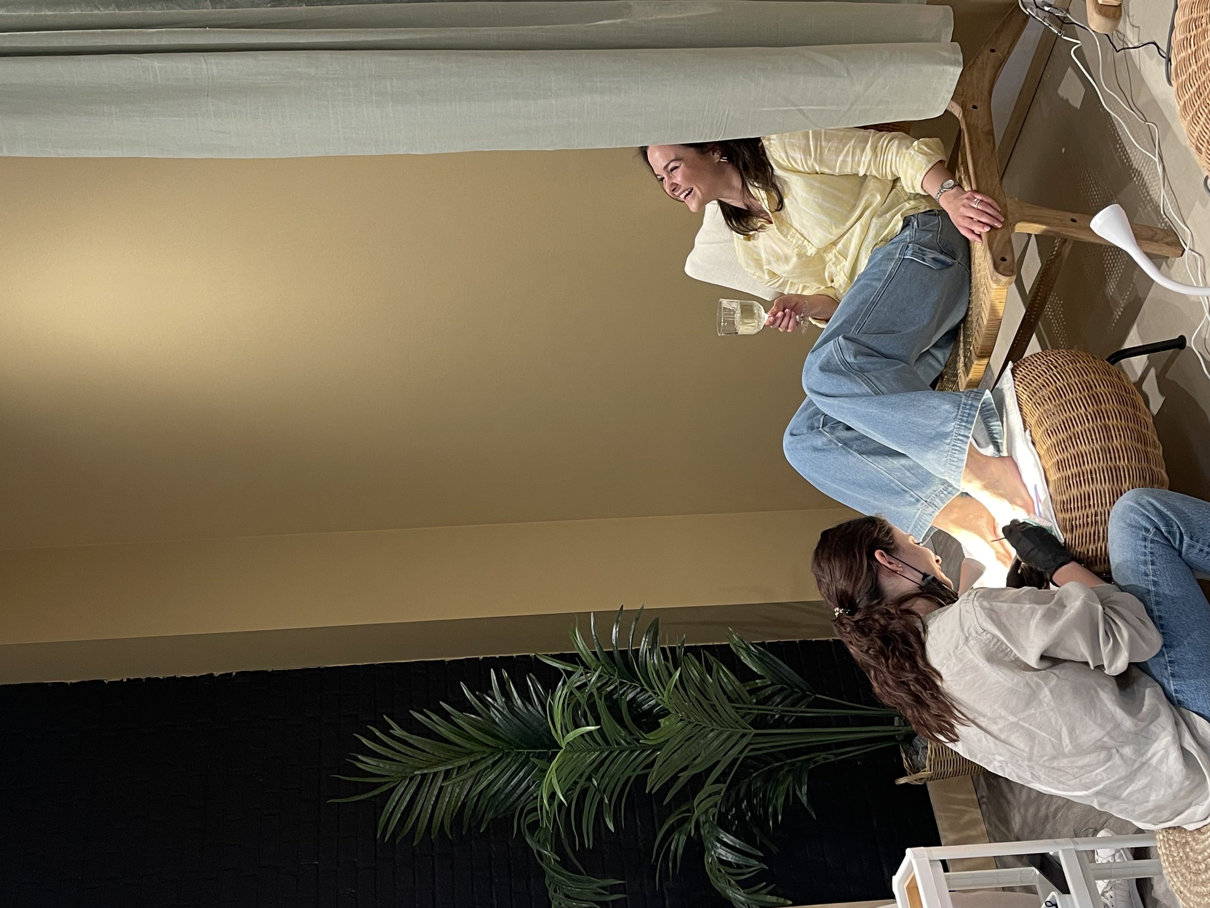 Client getting pedicure